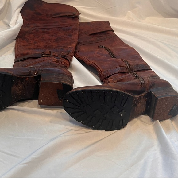 Brown leather Freebird boots, size 9 - Picture 3 of 4